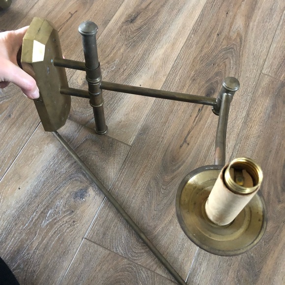 Vintage Solid Brass Swing-Arm Wall Lamps – Set of 2 - Chapman 1977 - Picture 6 of 12